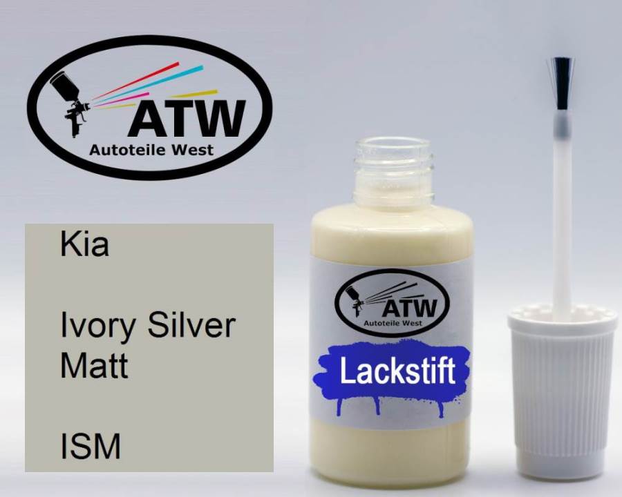 Kia, Ivory Silver Matt, ISM: 20ml Lackstift, von ATW Autoteile West.